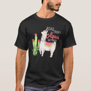 Watercolor Alpaca Art Desert Cacti Llama Animal Lo T-Shirt