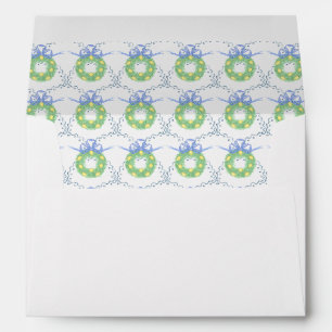 Watercolor Amalfi Lemons Wreaths Personalized Envelope