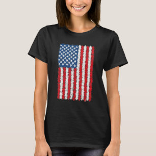 Watercolor American Flag Usa America Us Patriotic  T-Shirt
