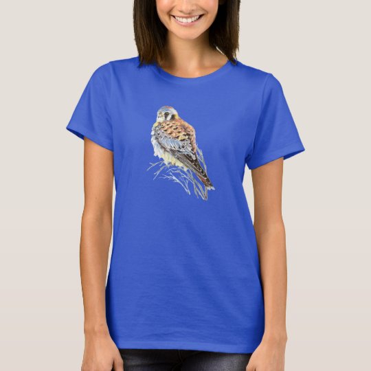 Watercolor American Kestrel Falcon Bird Hawk T-Shirt