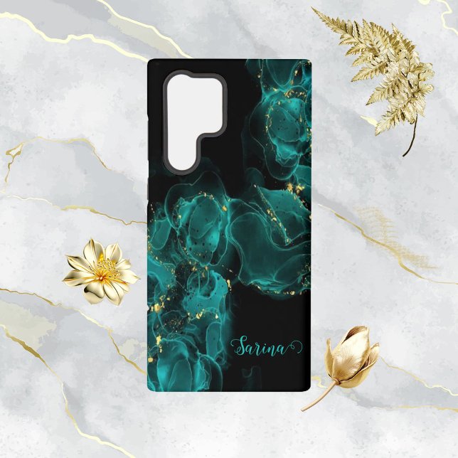 Watercolor Anastasia Black and Green  Samsung Galaxy Case (Creator Uploaded)