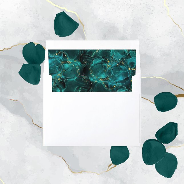 Watercolor Anastasia Black & Green Envelope Liners (Creator Uploaded)