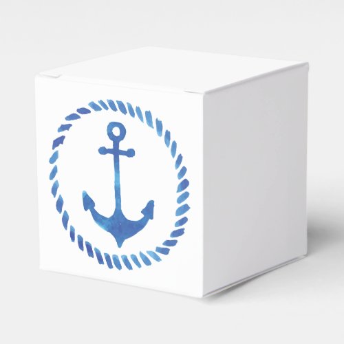 Watercolor Anchor Favor Boxes