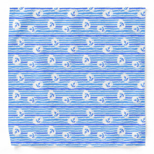 Watercolor Anchor Pattern 1 Bandana