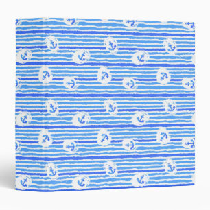 Watercolor Anchor Pattern 1 Binder