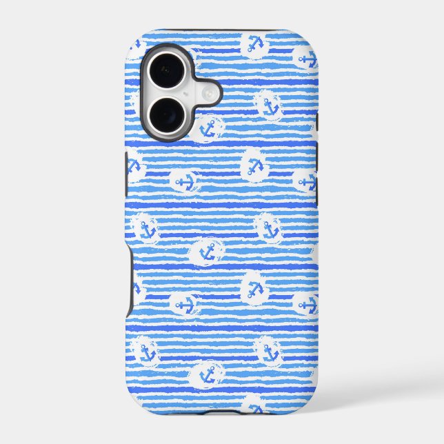 Watercolor Anchor Pattern 1 Iphone Case (Back)