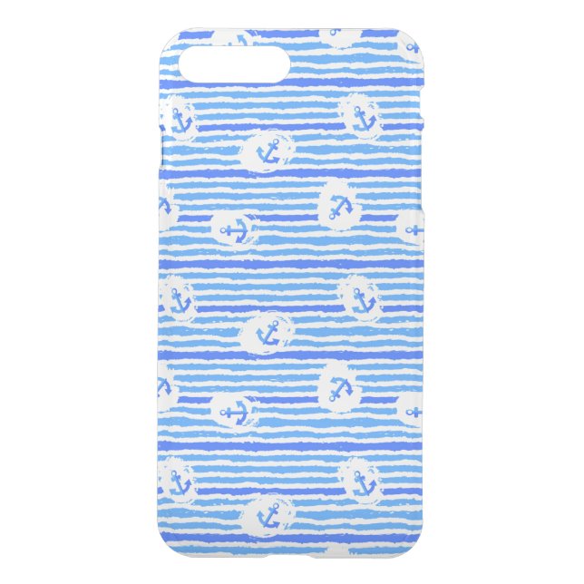 Watercolor Anchor Pattern 1 Uncommon iPhone Case (Back)