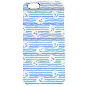 Watercolor Anchor Pattern 1 Clear iPhone 6 Plus Case