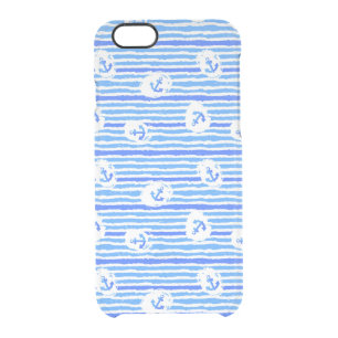 Watercolor Anchor Pattern 1 Clear iPhone 6/6S Case