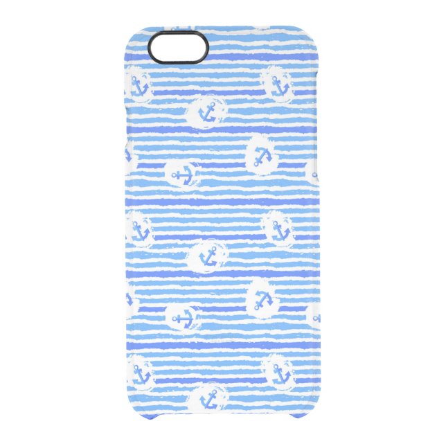 Watercolor Anchor Pattern 1 Uncommon iPhone Case (Back)