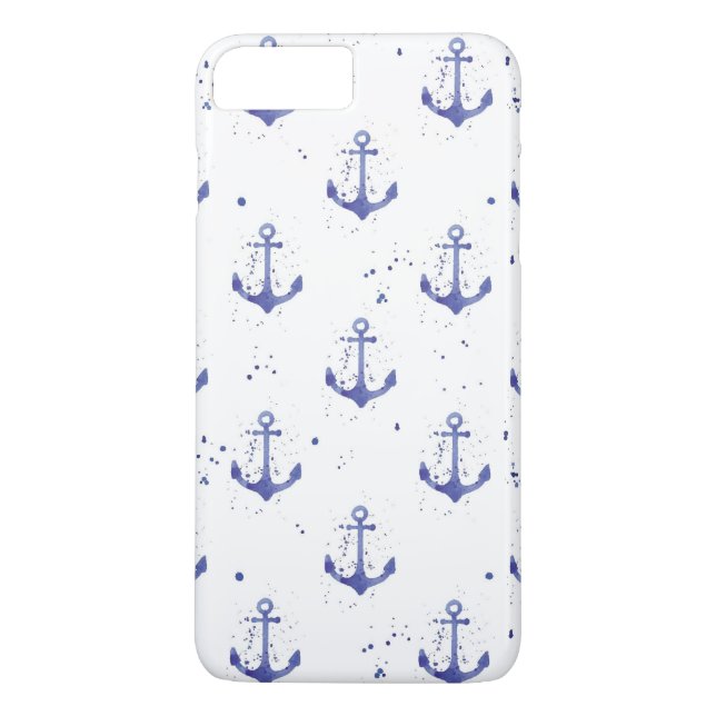 Watercolor Anchor Pattern 2 Case-Mate iPhone Case (Back)