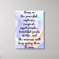 Watercolor and calligraphy law of attraction quote