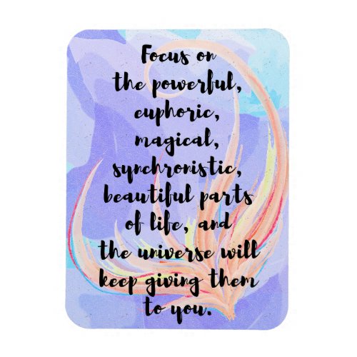 Watercolor and calligraphy law of attraction quote magnet