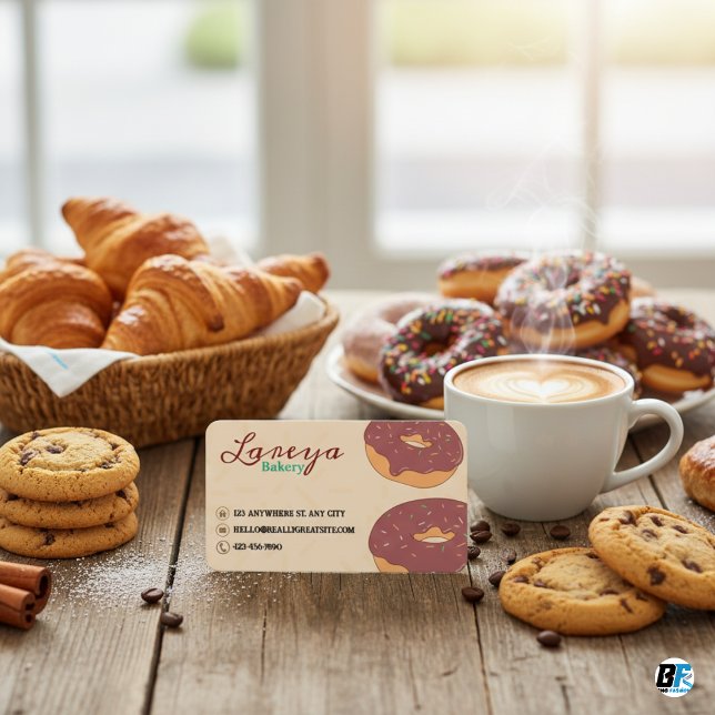 watercolor and faux brown foil business card (Creator Uploaded)