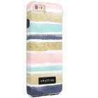 Watercolor and Faux Glitter Stripes