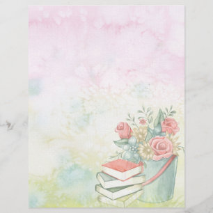 Watercolor and Flowers Letterhead
