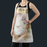watercolor and gold foil beauty professional apron<br><div class="desc">Beauty Salon apron</div>