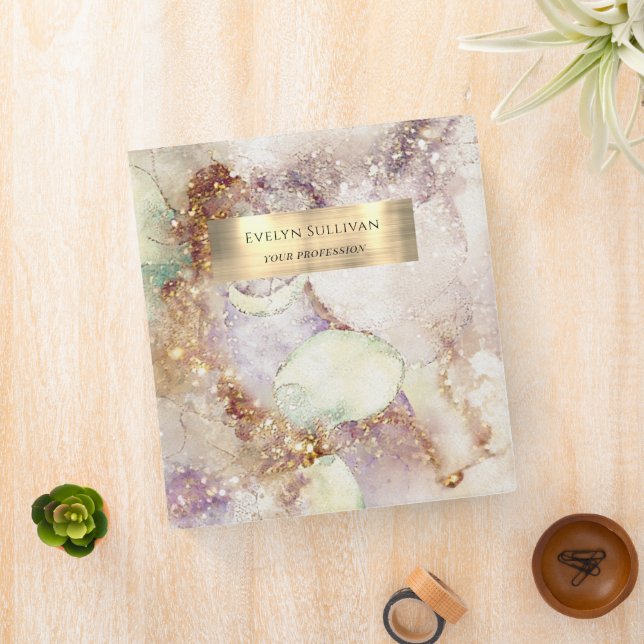 Watercolor and Gold Foil Binder (In Situ)