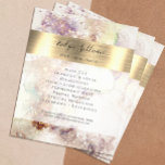 Watercolor and Gold Foil Flyer<br><div class="desc">elegant beauty salon flyer</div>