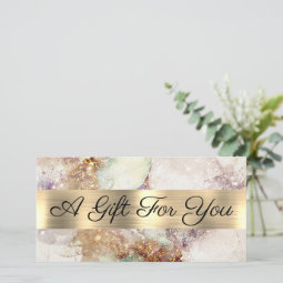 Watercolor and Gold Foil Gift Certificate | Zazzle