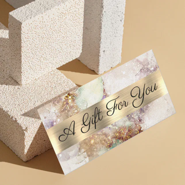 Watercolor and Gold Foil Gift Certificate | Zazzle