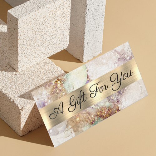 Watercolor and Gold Foil  Gift Certificate