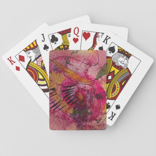Watercolor And Ink Abstract Beautiful Painting Art Playing Cards