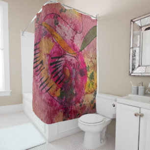 Watercolor And Ink Abstract Beautiful Painting Art Shower Curtain