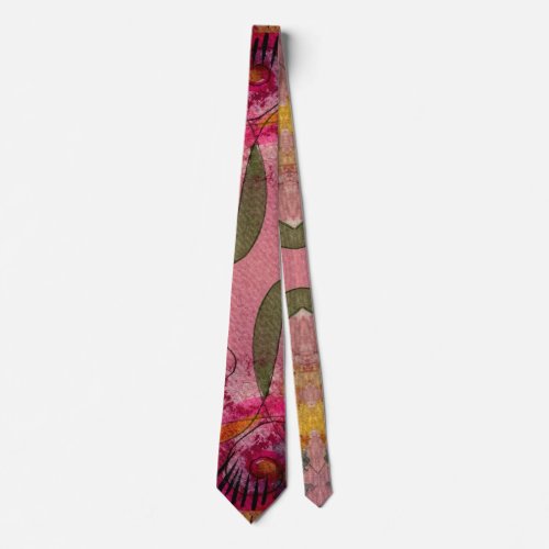 Watercolor And Ink Abstract Beautiful Painting Neck Tie