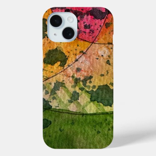 Watercolor And Ink Abstract Expressionism Art iPhone 15 Case