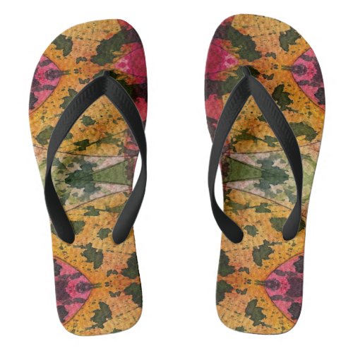 Watercolor And Ink Abstract Expressionism Art Flip Flops