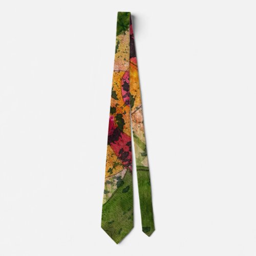 Watercolor And Ink Abstract Expressionism Art Neck Tie