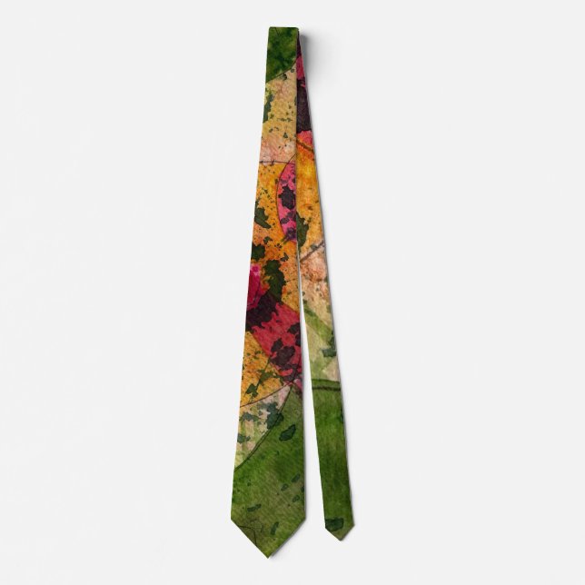 Watercolor And Ink Abstract Expressionism Art Neck Tie (Front)