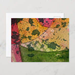 Watercolor And Ink Abstract Expressionism Art Postcard