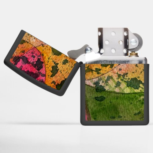 Watercolor And Ink Abstract Expressionism Art  Zippo Lighter