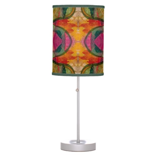 Watercolor And Ink Abstract Expressionistic Art Table Lamp