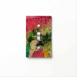 Watercolor And Ink Abstract Impressionism Art Light Switch Cover