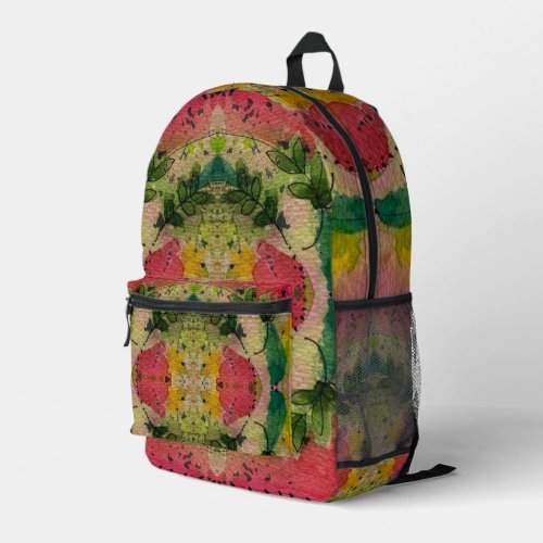 Watercolor And Ink Abstract Impressionism Art Printed Backpack