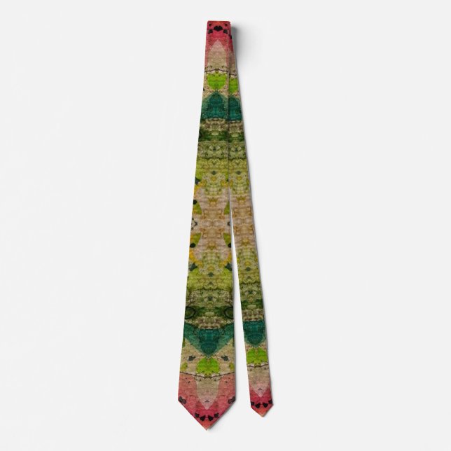 Watercolor And Ink Abstract Impressionism Neck Tie (Front)