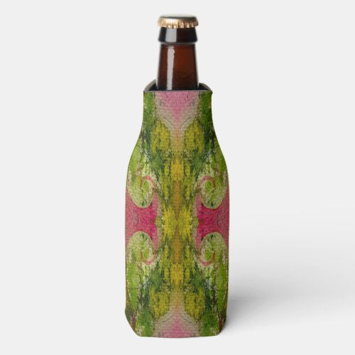Watercolor And Ink Abstract Impressionistic Art  Bottle Cooler