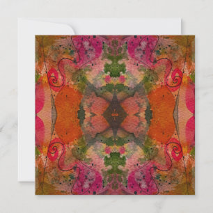 Watercolor And Ink Abstract Pretty Painting Art Note Card