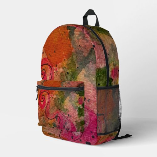 Watercolor And Ink Abstract Pretty Painting Art Printed Backpack