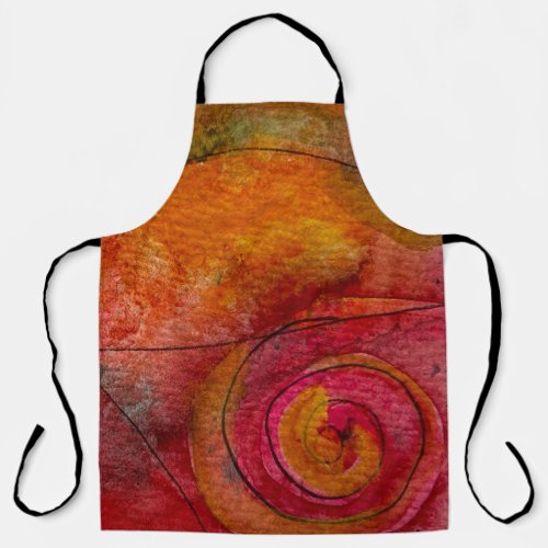 Watercolor And Ink Pretty Pattern Art Abstract Apron