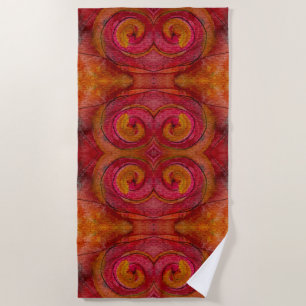 Watercolor And Ink Pretty Pattern Art Abstract Beach Towel
