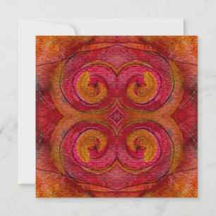 Watercolor And Ink Pretty Pattern Art Abstract Note Card
