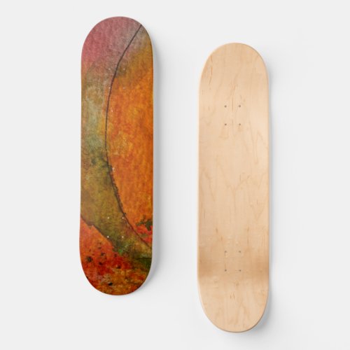 Watercolor And Ink Pretty Pattern Art Abstract Skateboard
