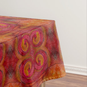 Watercolor And Ink Pretty Pattern Art Abstract Tablecloth
