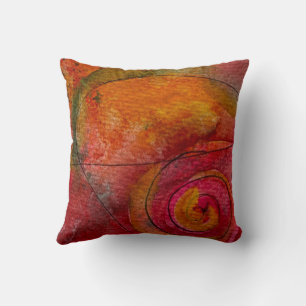 Watercolor And Ink Pretty Pattern Art Abstract Throw Pillow