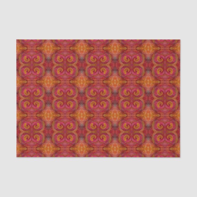Watercolor And Ink Pretty Pattern Art Abstract Tissue Paper (Front)