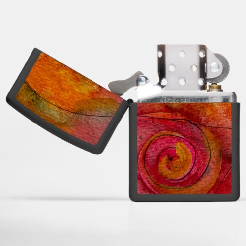 Watercolor And Ink Pretty Pattern Art Abstract Zippo Lighter